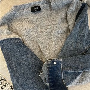 Vici wool and denim sweater